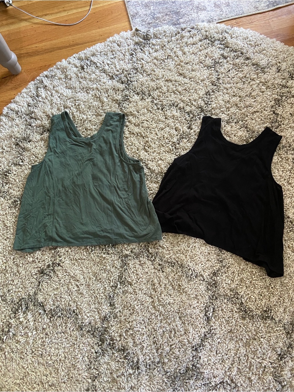 Old Navy Women’s Tank Tops — Black & Olive Green Set